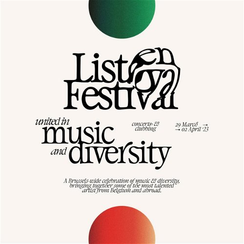 Promo  van Listen Festival 2023, in opdracht van Listen Festival