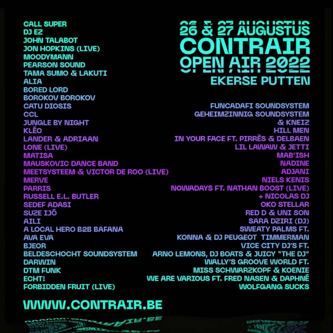 Line Up Contrair Open Air 2022