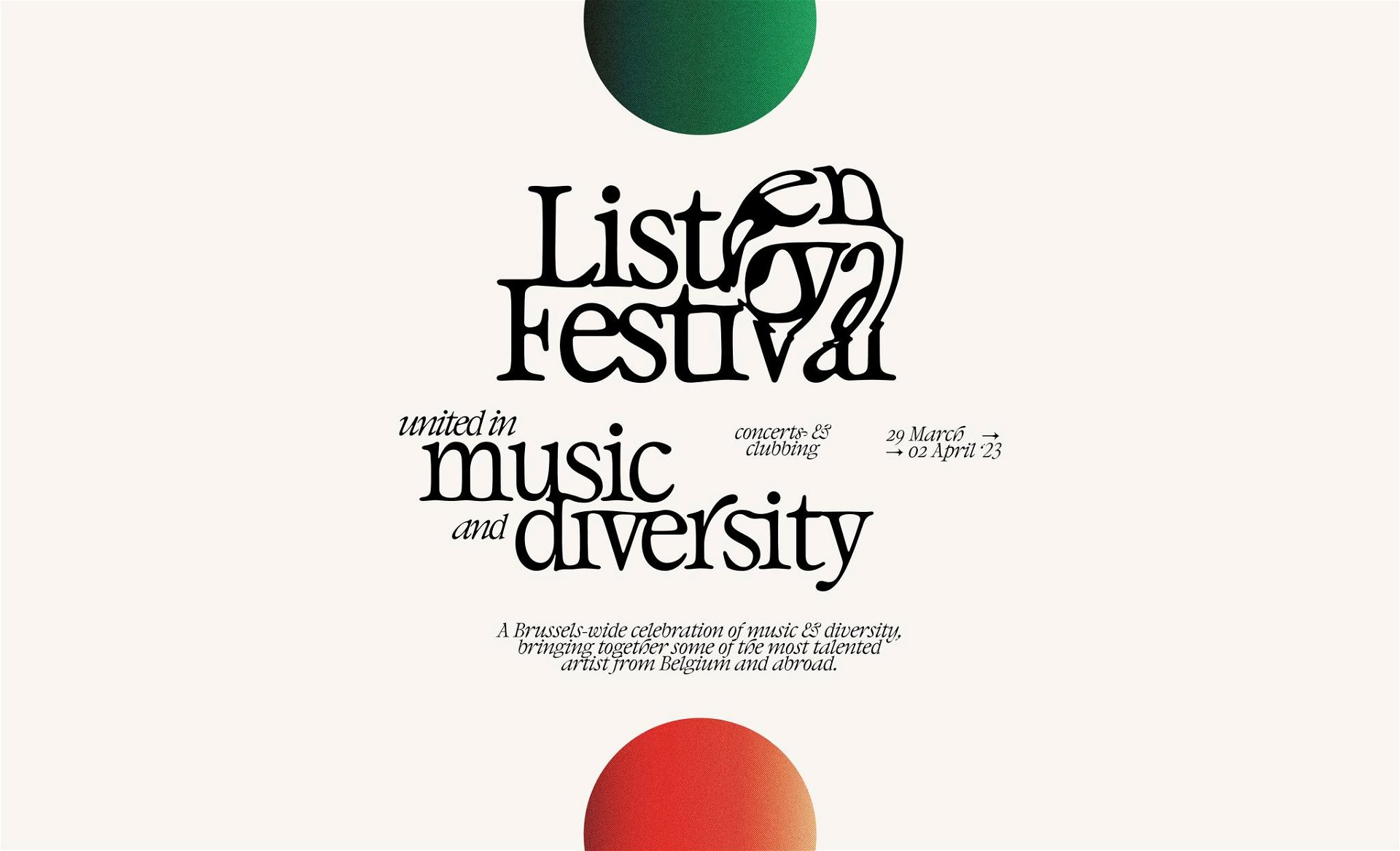 Promo  van Listen Festival 2023, in opdracht van Listen Festival