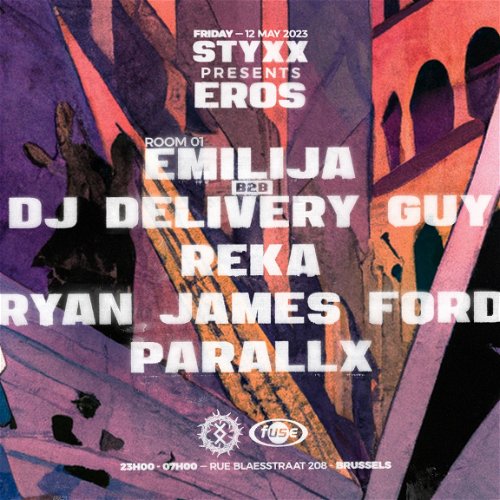 Logo  van Styxx presents Eros, in opdracht van STYXX (f.k.a. Stygian&#039;s River)