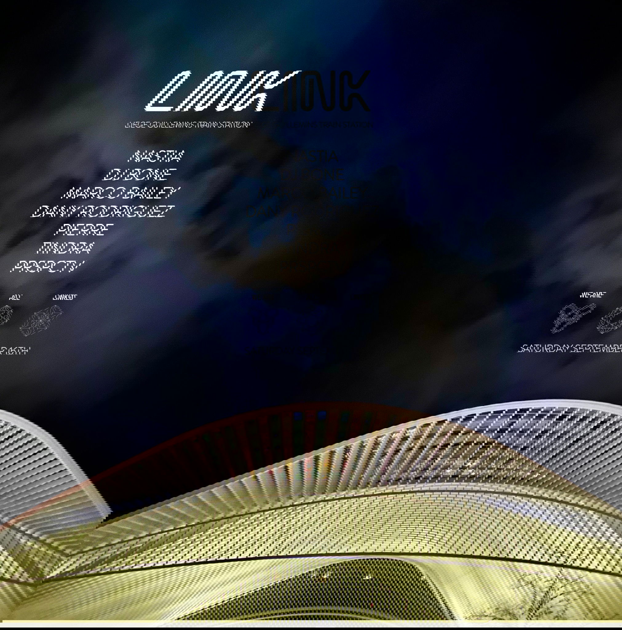 Promo van LINK Festival @ Liège Guillemins train station, in opdracht van Link Festival