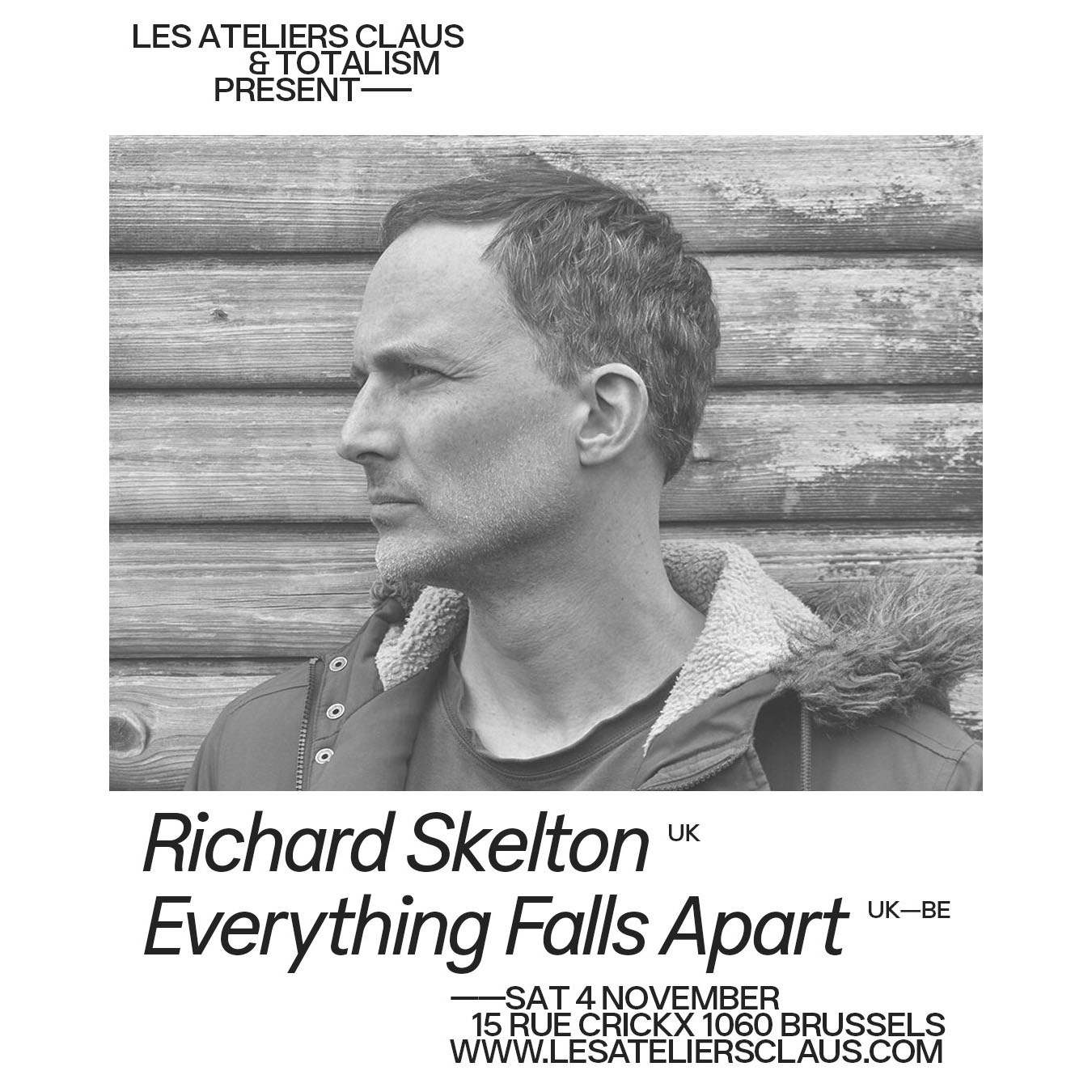 Promo van Richard Skelton + Everything Falls Apart (Throwing Snow &amp; Otto Lindholm), in opdracht van Les Ateliers Claus