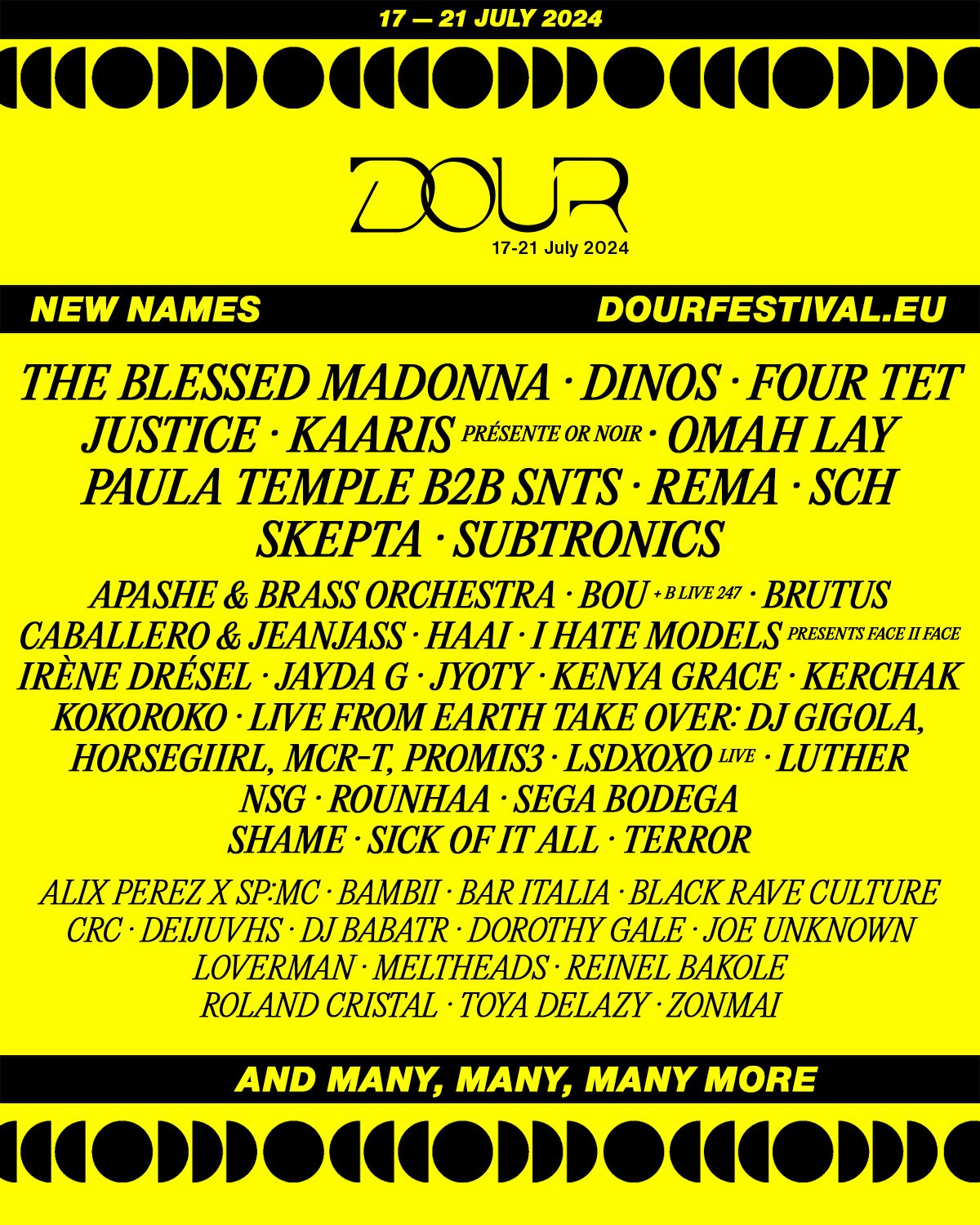 Promo  van Dour Festival 2024, in opdracht van Dour