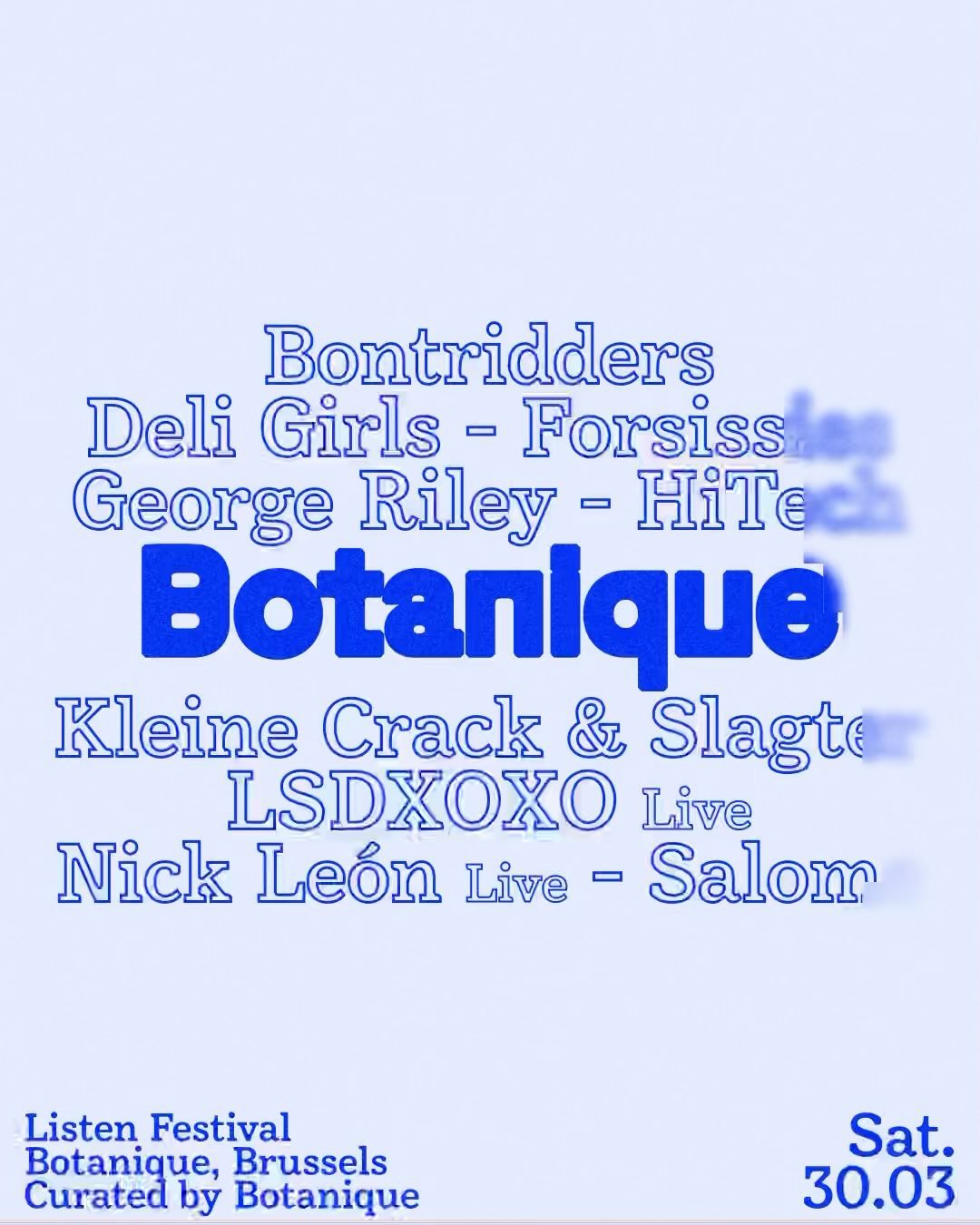 Promo van Listen x Botanique, in opdracht van Listen Festival