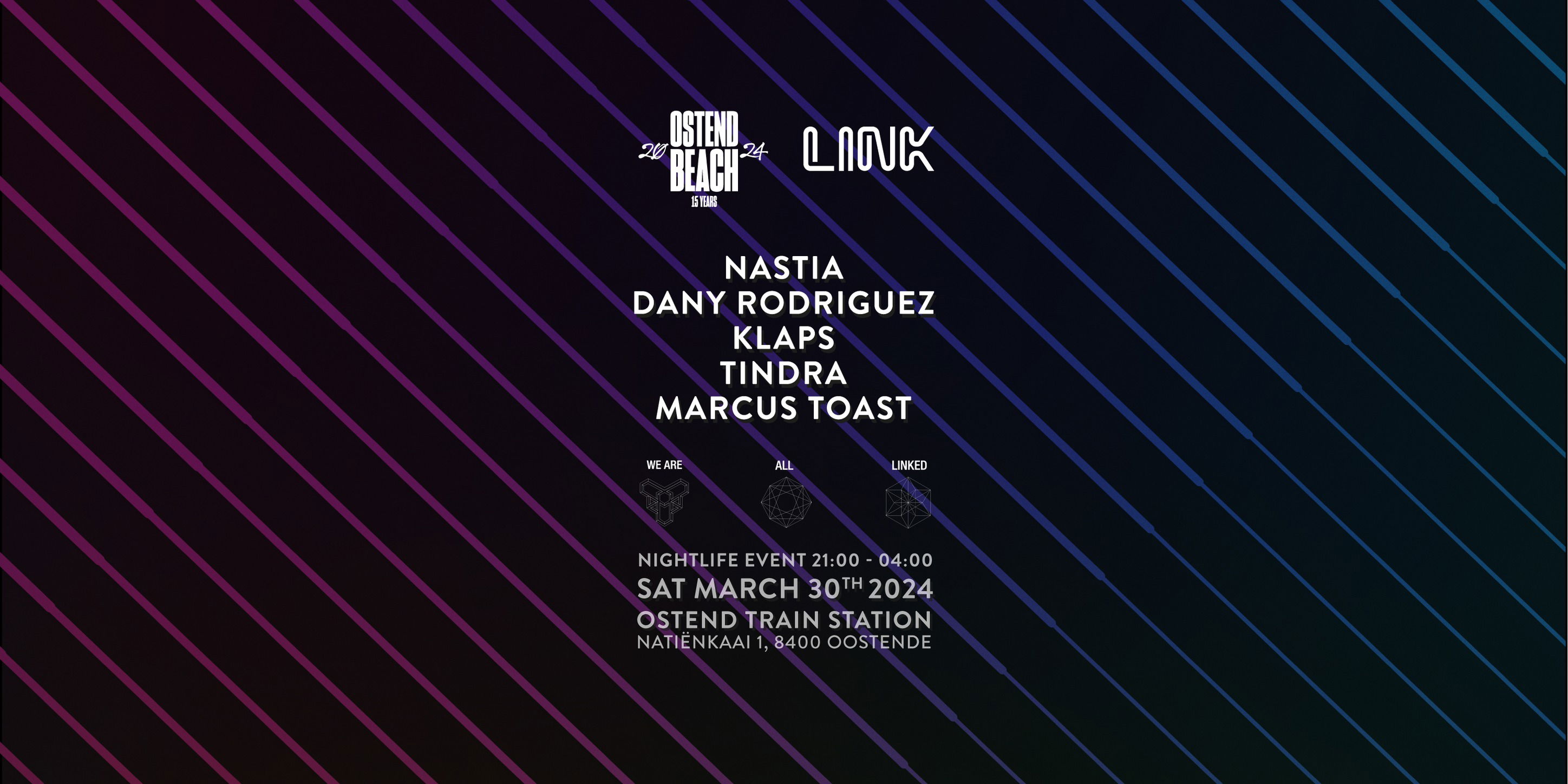 Artwork van Ostend Beach Festival en Link Festival