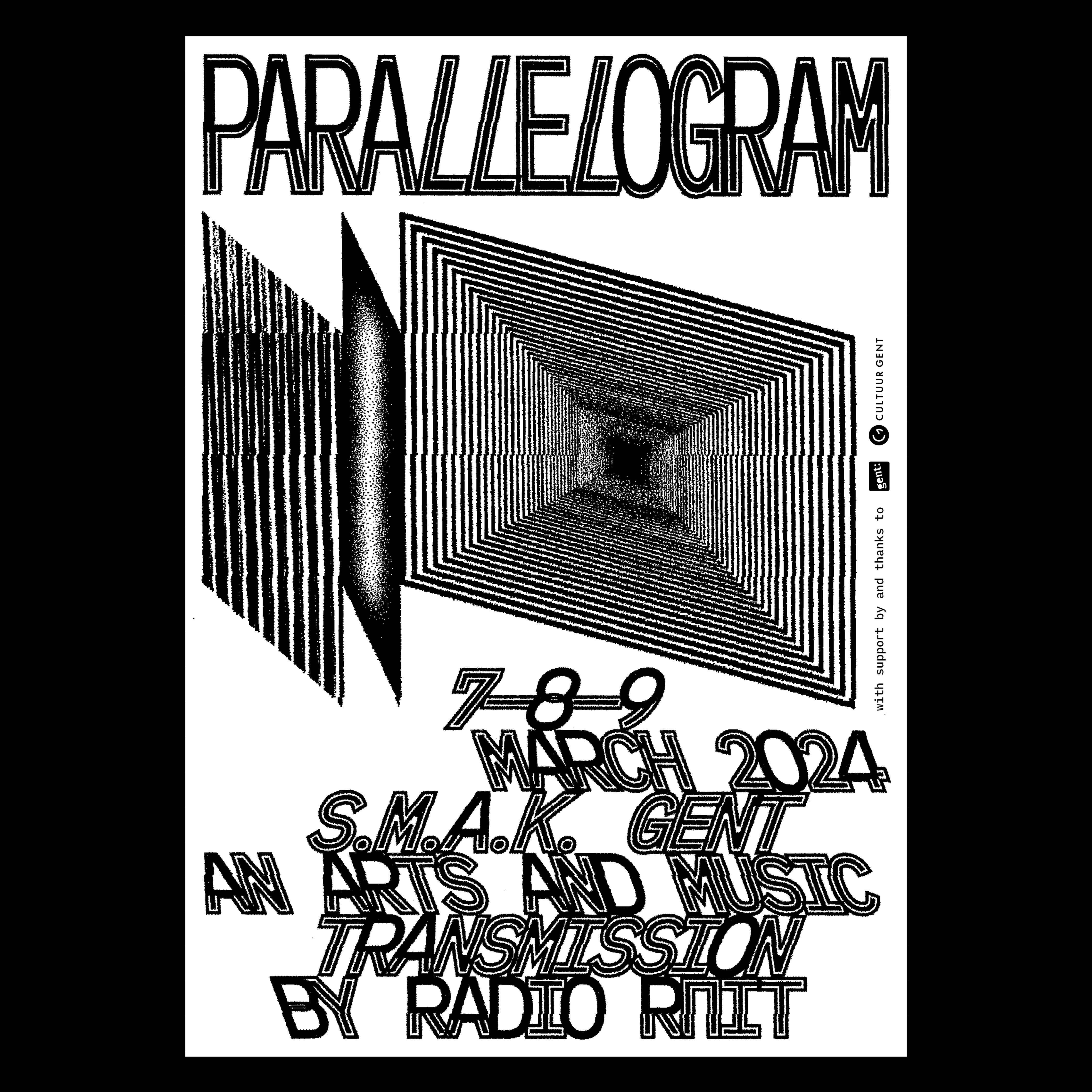 Promo van Parallelogram: an arts and music transmission by Radio Ruit, in opdracht van Radio Ruit