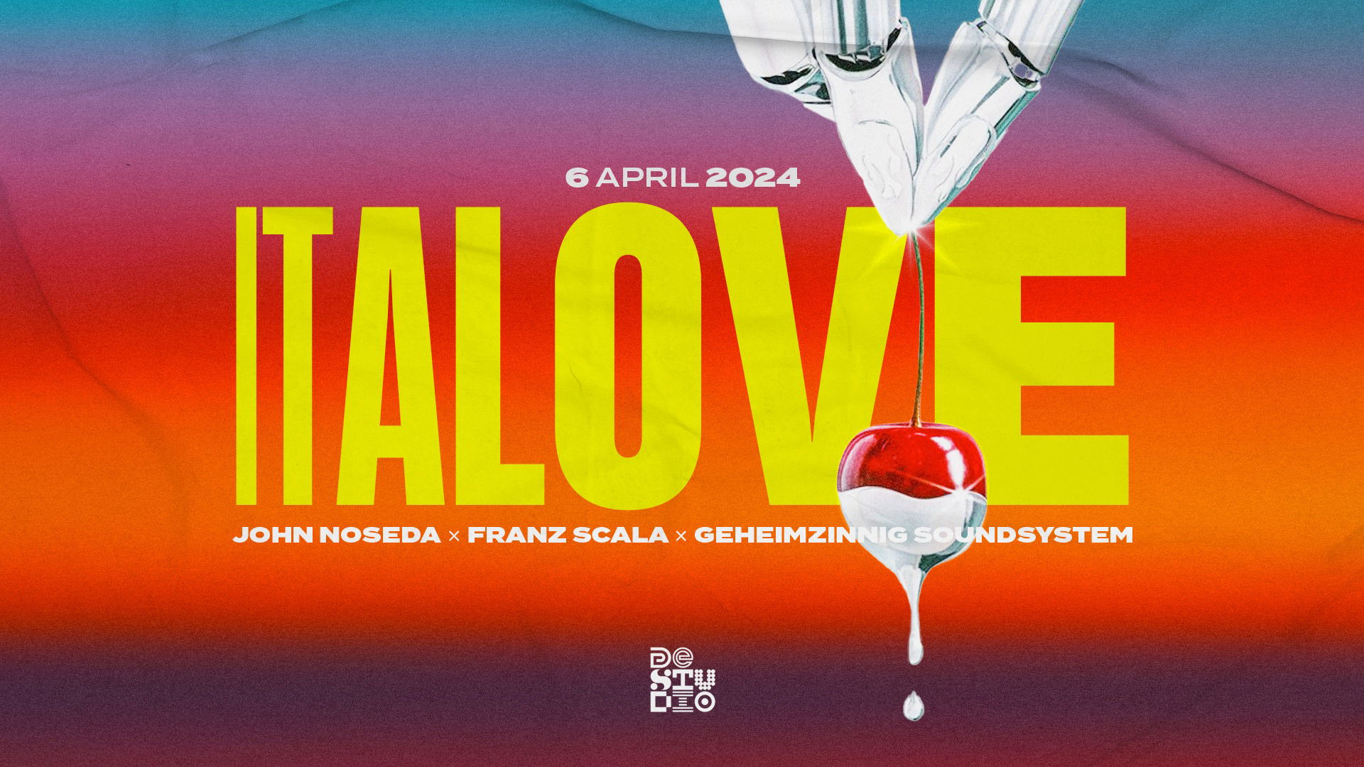 Artwork van Italove at De Studio w/ Franz Scala &amp; John Noseda, in opdracht van Italove