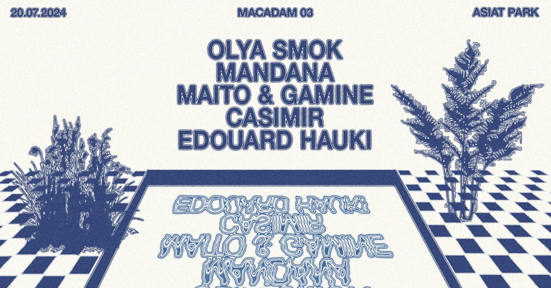 Promo van MACADAM 03 w/ Olya Smok, Mandana, Maito &amp; Gamine, in opdracht van MACADAM