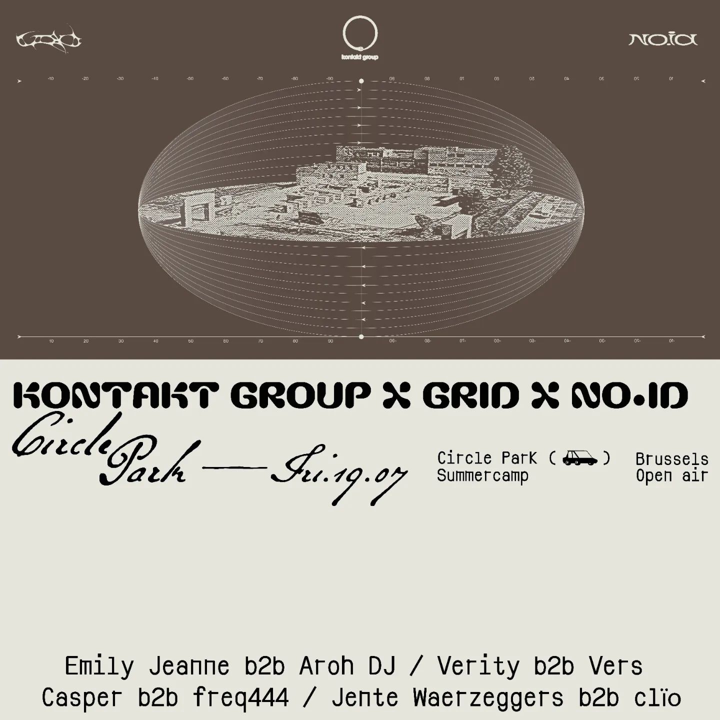 Promo van KONTAKT GROUP X GRID X NO•ID 〜 Openair • Circle Park, in opdracht van Circle Park
