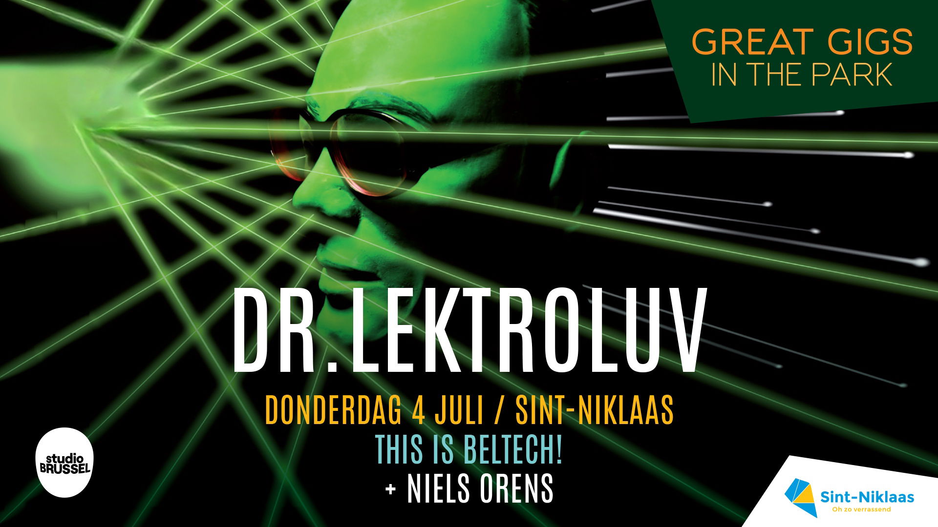 Promo van Great Gigs in the Park / Dr. Lektroluv + Niels Orens, in opdracht van De Casino