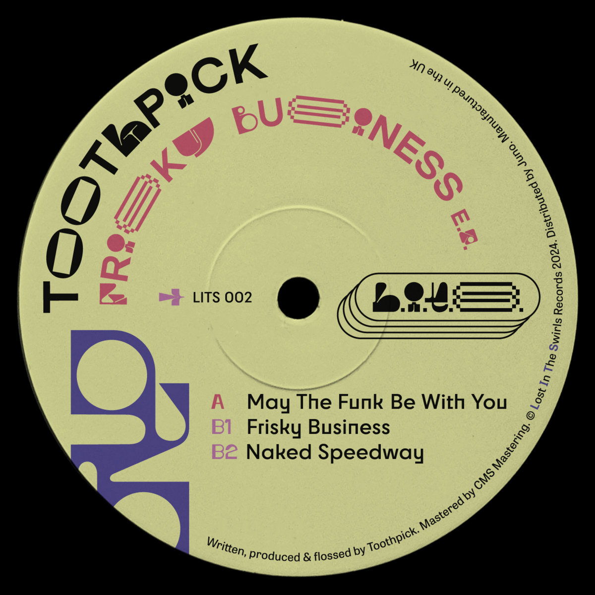 Artwork  van Frisky Business E.P., in opdracht van Toothpick