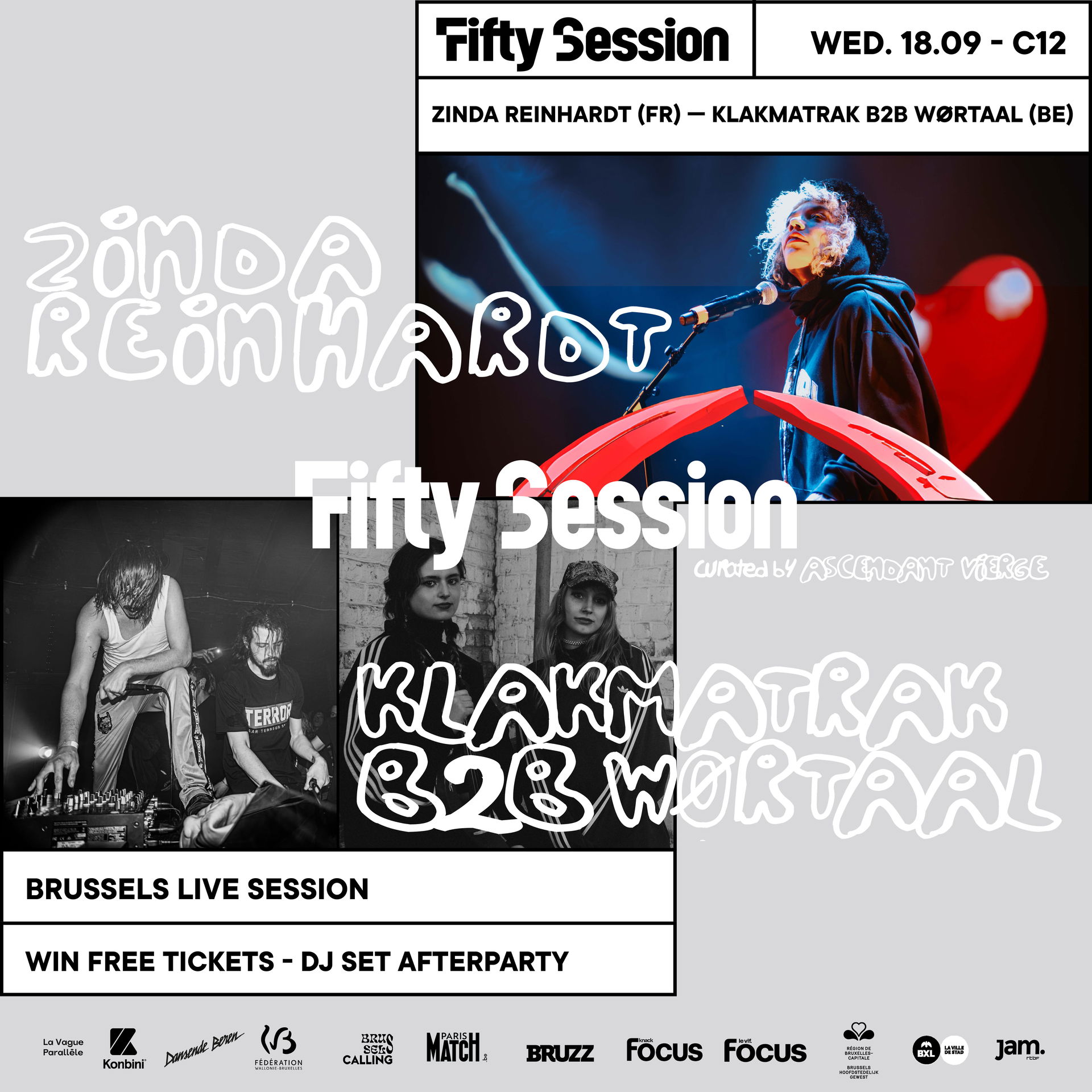 Promo van Fifty Session curated by ascendant vierge, in opdracht van Fifty Session