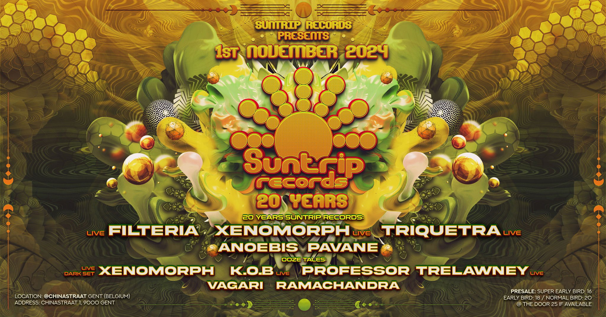 Artwork van 20 Years Suntrip Records , in opdracht van Sunstrip records