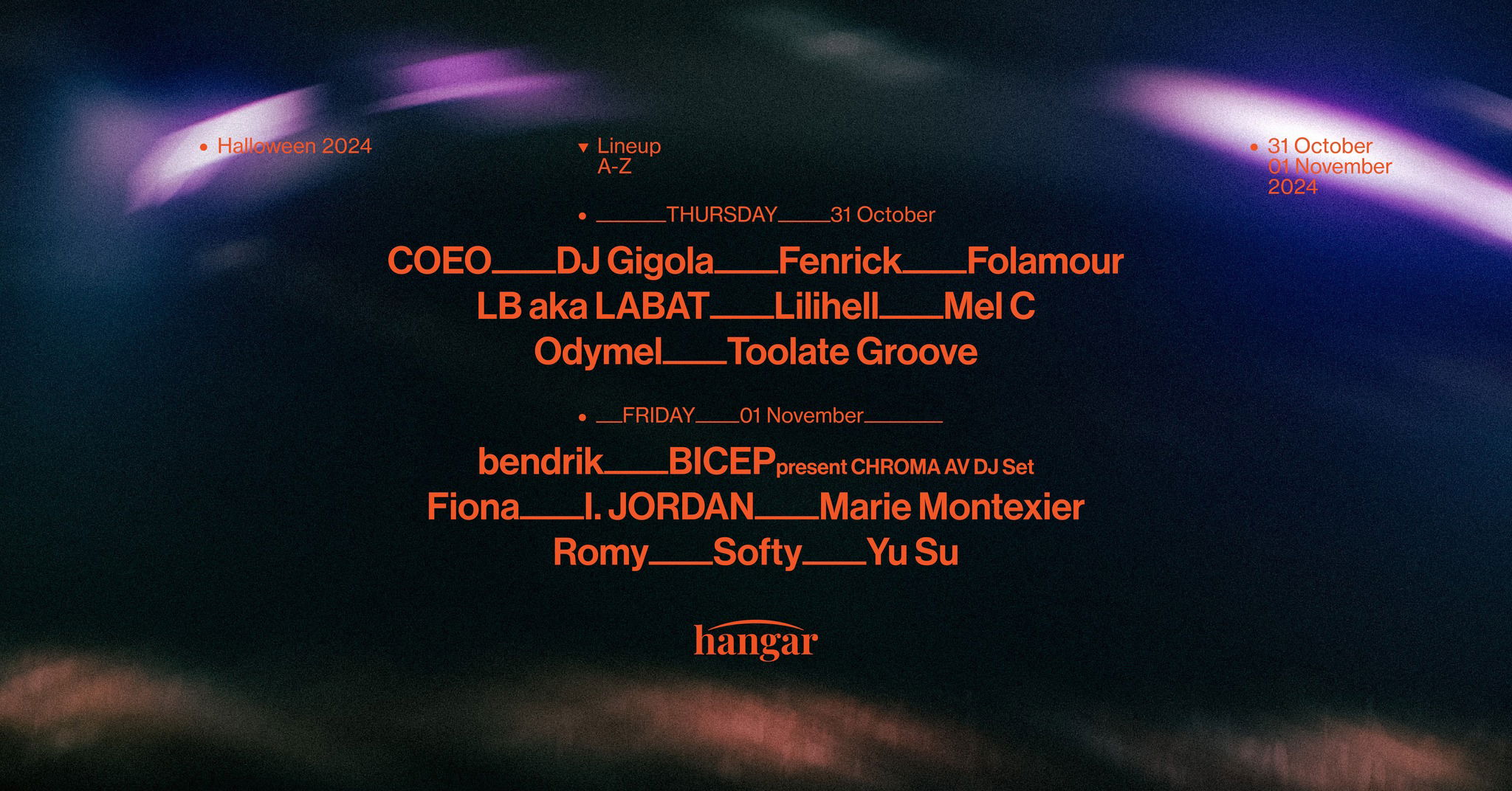 Artwork van HANGAR HALLOWEEN 2024 – 2-DAY INDOOR RAVE, in opdracht van Hangar