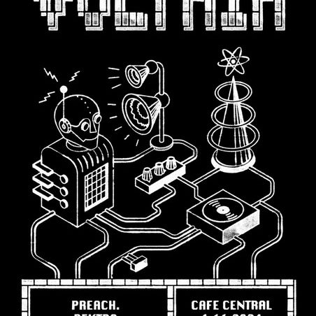 Artwork van Volt/air w/ PREACH, DEKTRO &amp; Boudwijn Erick (powered by Bruzz Radio), in opdracht van Café Central