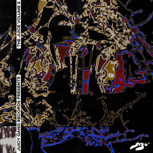 Artwork van THE JUICE VOLUME 2, in opdracht van Poly Chain, DJEDJOTRONIC, BINARY ALGORITHMS, SAIGG, AUSTIN CRUMPLEY, KROHM, DJ SPIT x HEDO HYDR8, DJ MELL G x LUZ1E, Helsmoortel, HR101 en V/A
