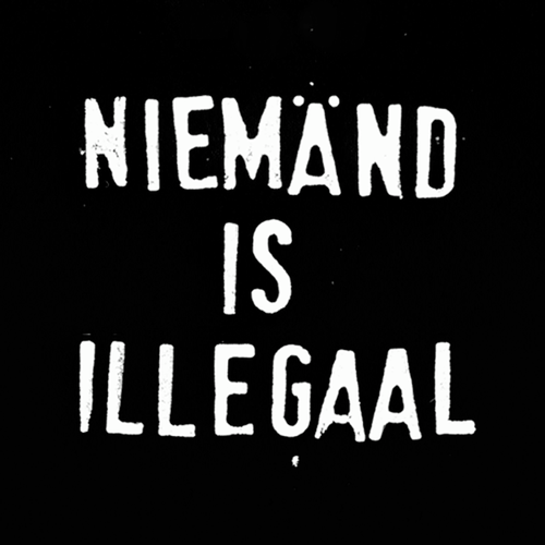 Logo van Niemand is illegaal