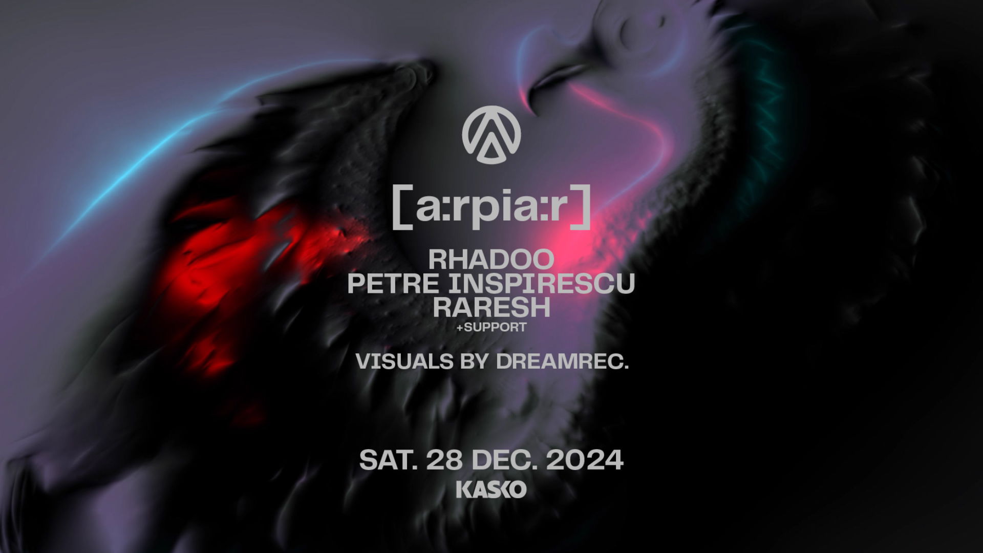 Artwork van Ampere presents [a:rpia:r] Rhadoo, Petre Inspirescu, Raresh + Dreamrec. visuals, in opdracht van Ampere