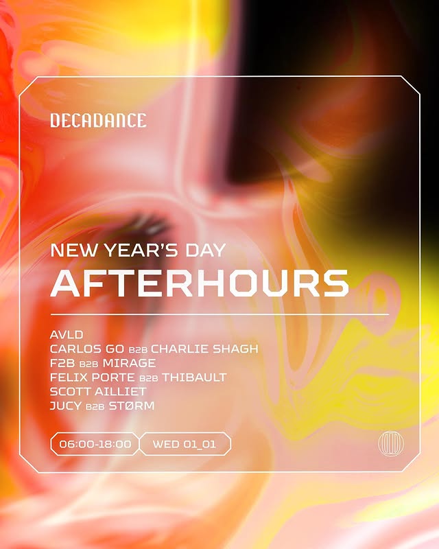Promo van Decadance pres. NYE AFTERHOURS, in opdracht van Decadance