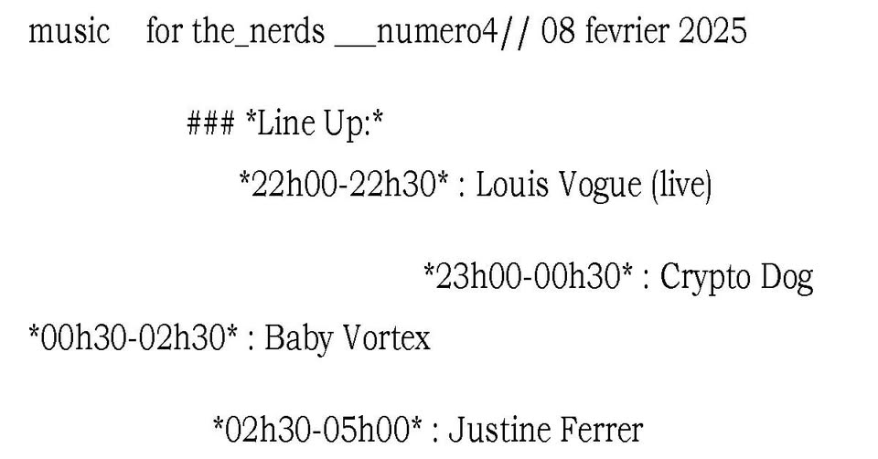 Promo van MFTN #4 w/ Louis Vogue, Crypto Dog, Baby Vortex, Justine Ferrer, in opdracht van Café Central