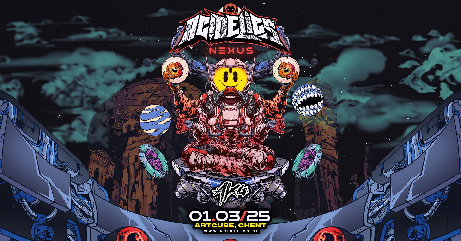 Promo van ACIDELICS NEXUS, in opdracht van Acidelics en Aku Soundsystem