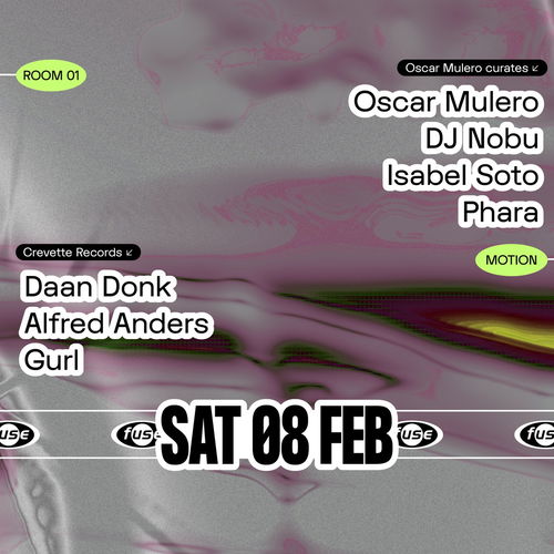 Promo van Fuse presents: Oscar Mulero, DJ Nobu &amp; Crevette Records, in opdracht van Fuse