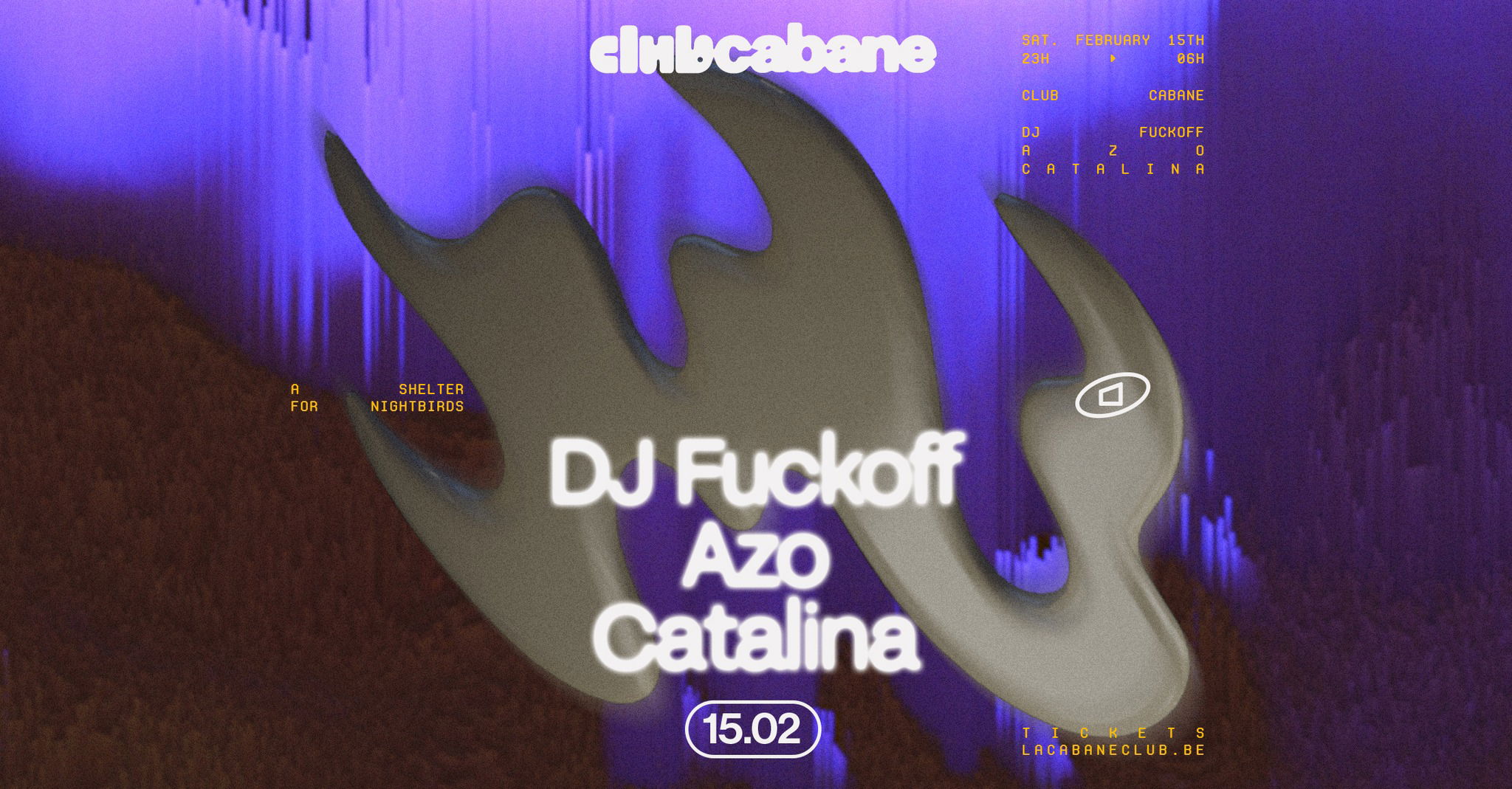 Promo van Club Cabane | DJ Fuckoff, Azo, Catalina, in opdracht van La Cabane