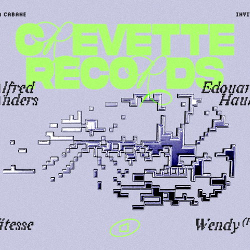Promo van Crevette Records • Alfred Anders, Edouard Hauki, Vitesse, Wendy - La Cabane, in opdracht van La Cabane en Crevette Records
