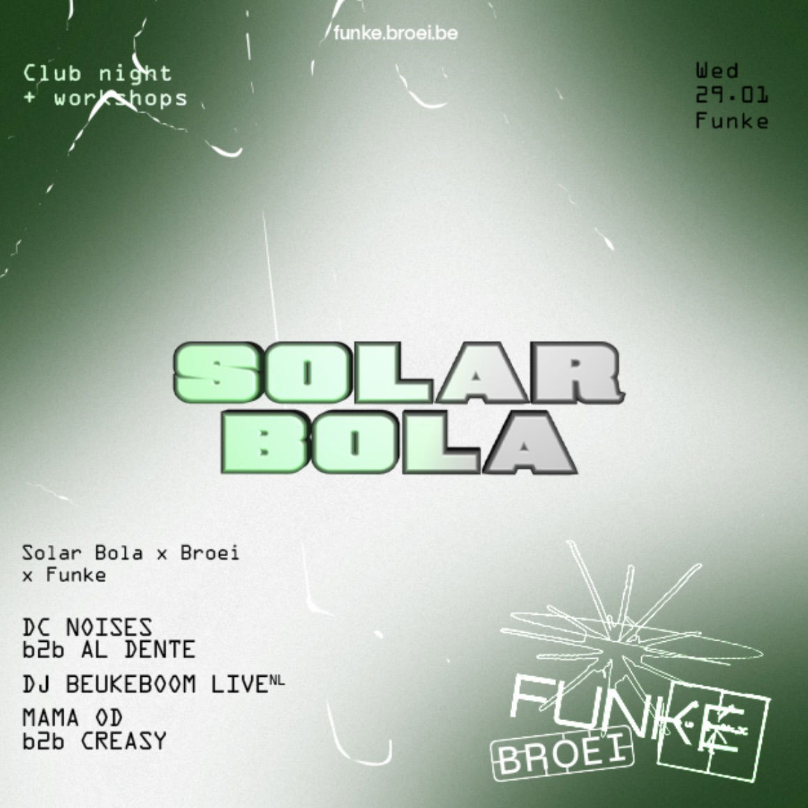 Artwork van Solar Bola x Funke x Broei with DC Noises &amp; DJ Beukeboom , in opdracht van Solar Bola