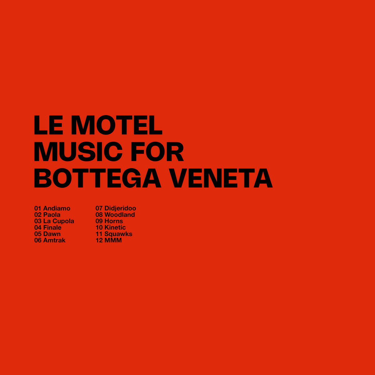 Artwork van Music For Bottega Veneta, in opdracht van Le Motel