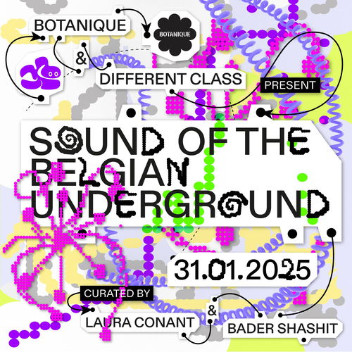 Artwork van Sound of the Belgian Underground 2025, in opdracht van Different Class