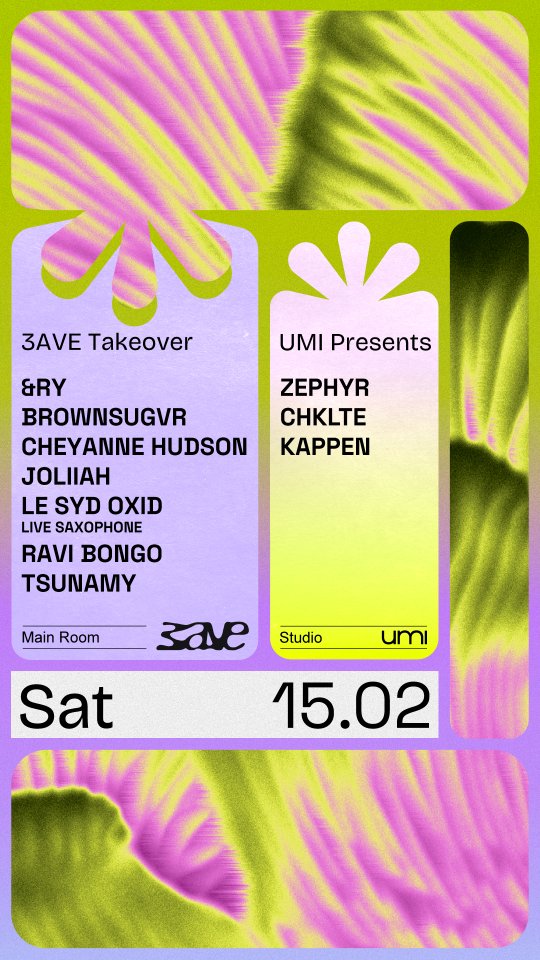 Promo van UMI x 3AVE takeover, in opdracht van UMI