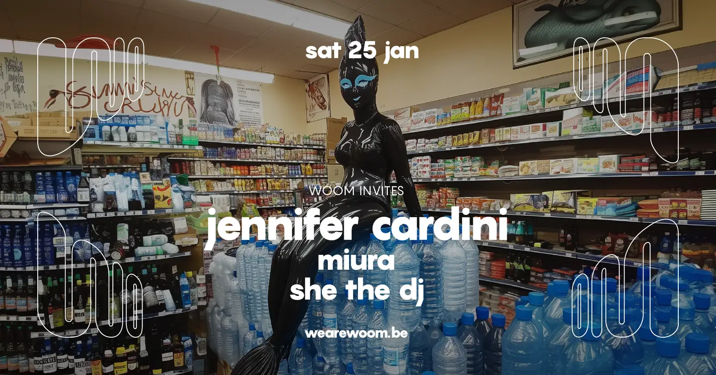 Artwork van WOOM invites JENNIFER CARDINI &amp; MIURA | 360° immersive club, in opdracht van WOOM