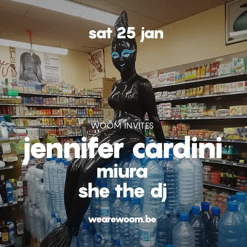 Artwork van WOOM invites JENNIFER CARDINI &amp; MIURA | 360° immersive club, in opdracht van WOOM