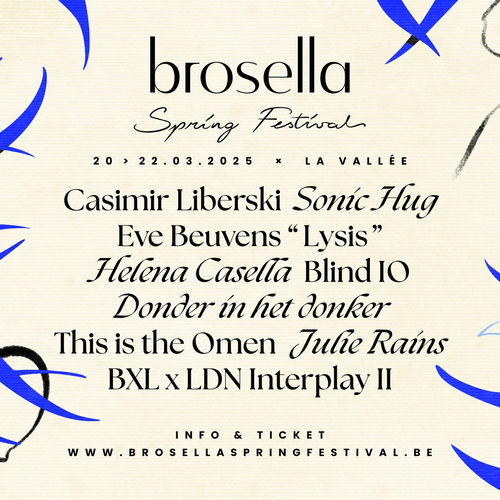 Promo van Brosella Spring Festival 2025, in opdracht van Brosella, Eve Beuvens Music en LaVallée