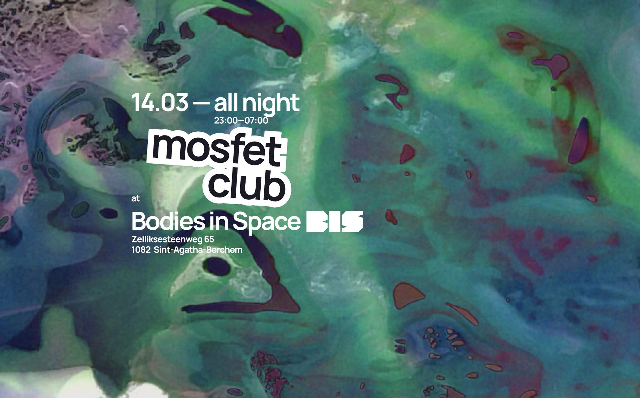 Promo van Mosfet Club at Bodies in Space BIS, in opdracht van Mosfet Club en Bodies In Space