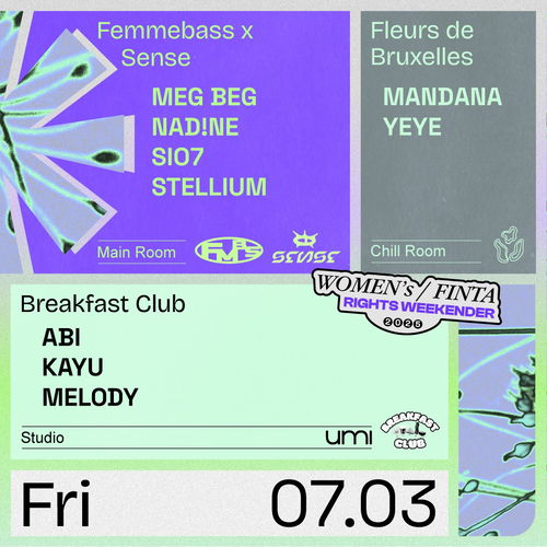 Artwork van UMI x Sublab presents: Women’s/FINTA Rights Saturday, in opdracht van UMI