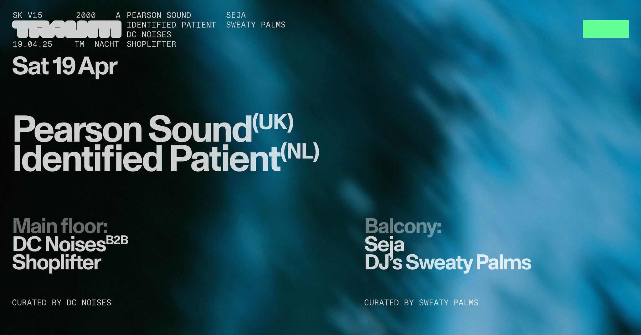 Promo van Traum: Pearson Sound &amp; Identified Patient, in opdracht van Traum