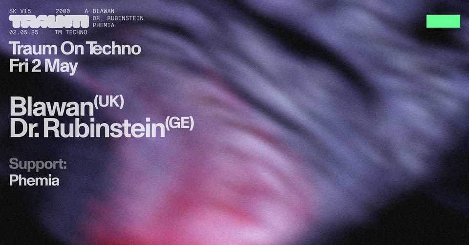 Promo van Traum On Techno: Blawan &amp; Dr. Rubinstein, in opdracht van Traum