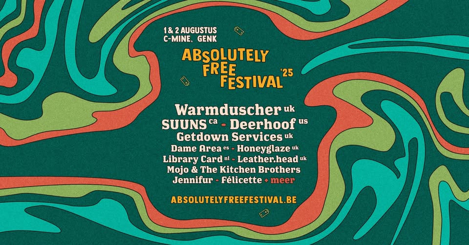 Promo van Absolutely Free Festival 2025 ~ 1 &amp; 2 augustus, in opdracht van AFF
