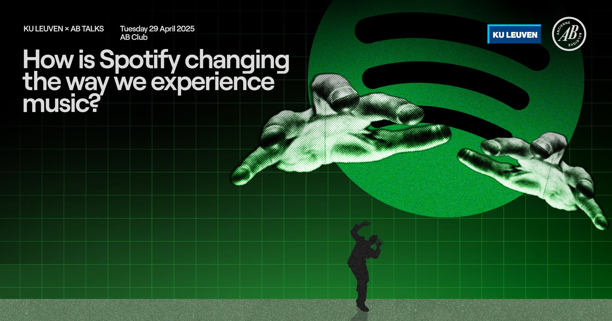 Promo van KU Leuven x AB Talk: how is Spotify changing the way we experience music?, in opdracht van Ancienne Belgique