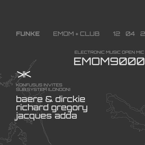 Promo van FUNKE_Konfusus Kollektif invites Sub:System + EMOM9000, in opdracht van Funke, Konfusus Kollektif en EMOM 9000