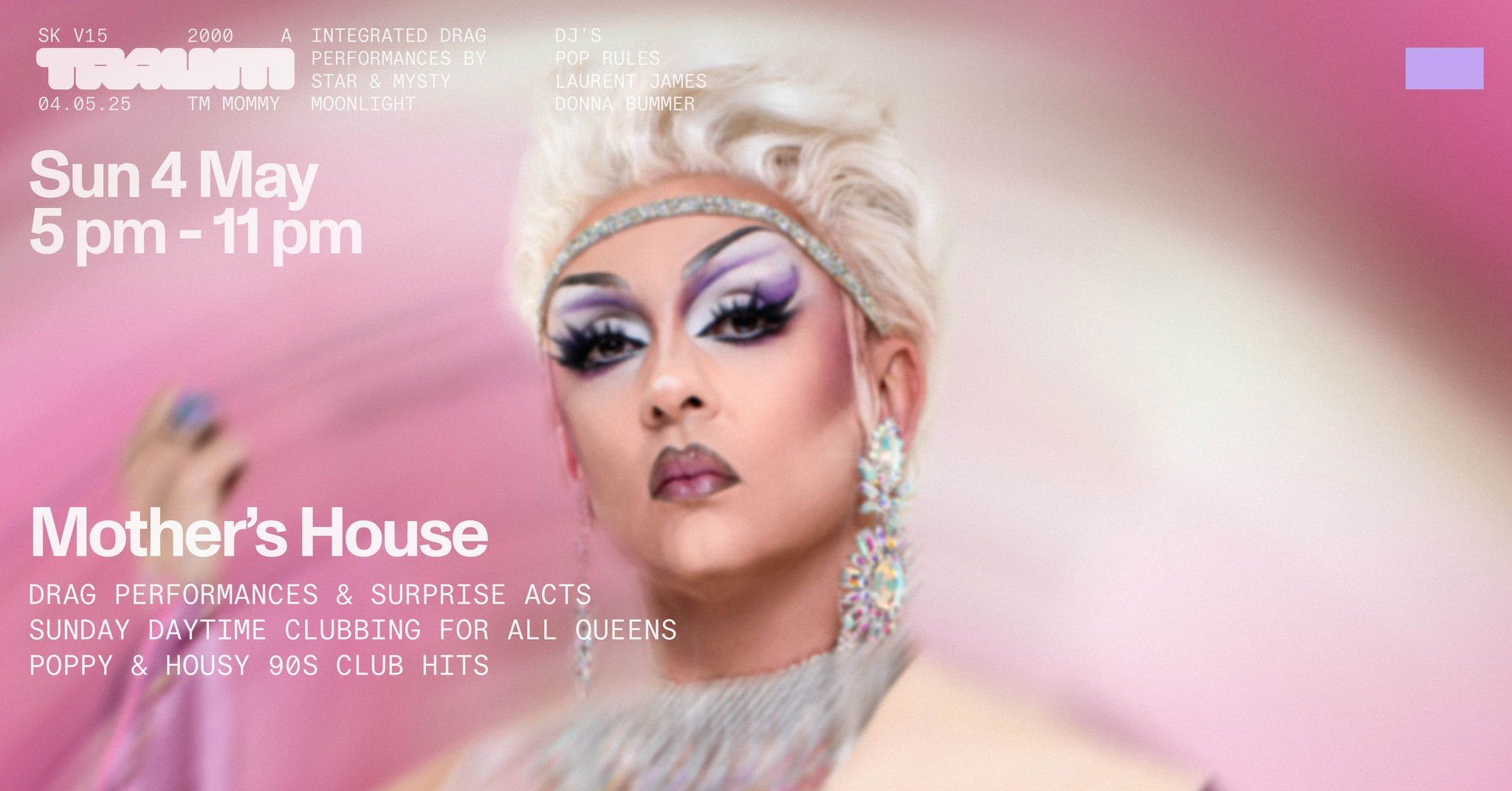 Promo van Traum x Mother's House: Sunday daytime clubbing for all queens, in opdracht van Traum