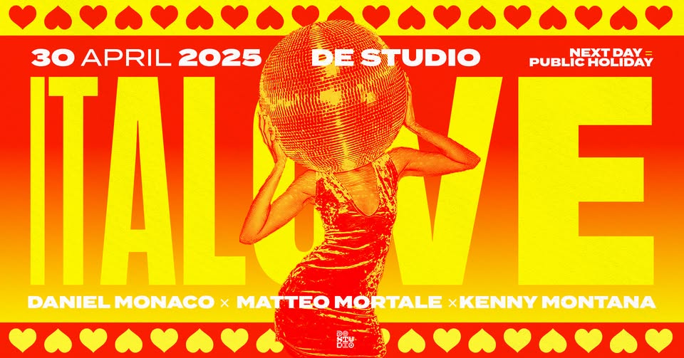 Promo van Italove at De Studio w/ Daniel Monaco, in opdracht van Italove