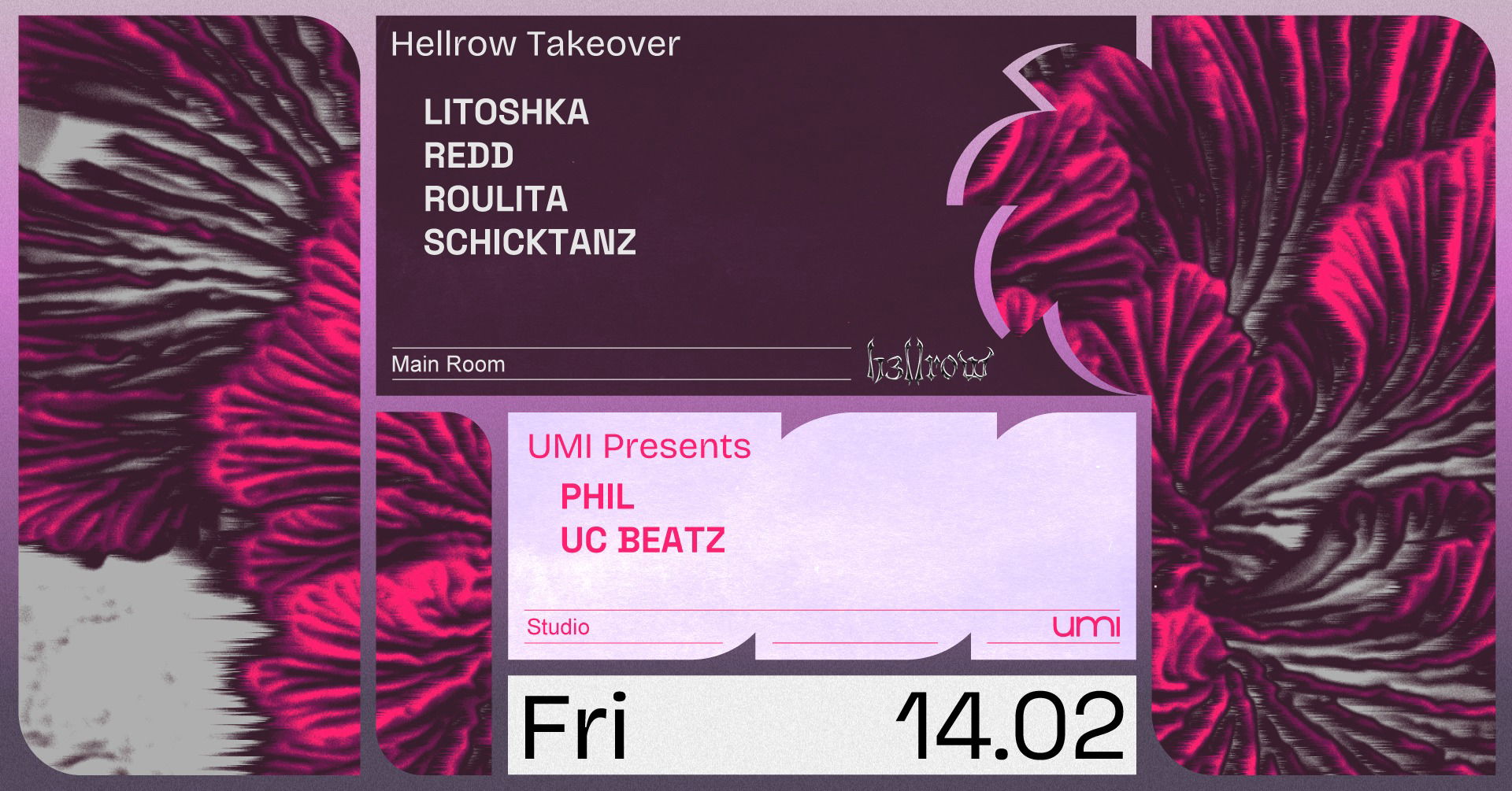 Promo van UMI x Hellrow with Roulita, Schicktanz, Litoshka, Redd, in opdracht van UMI