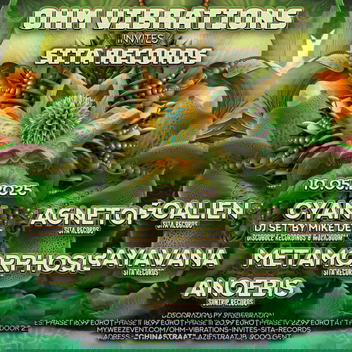 Promo van Ohm Vibrations invites Sita Records, in opdracht van Ohm Vibrations en Chinastraat