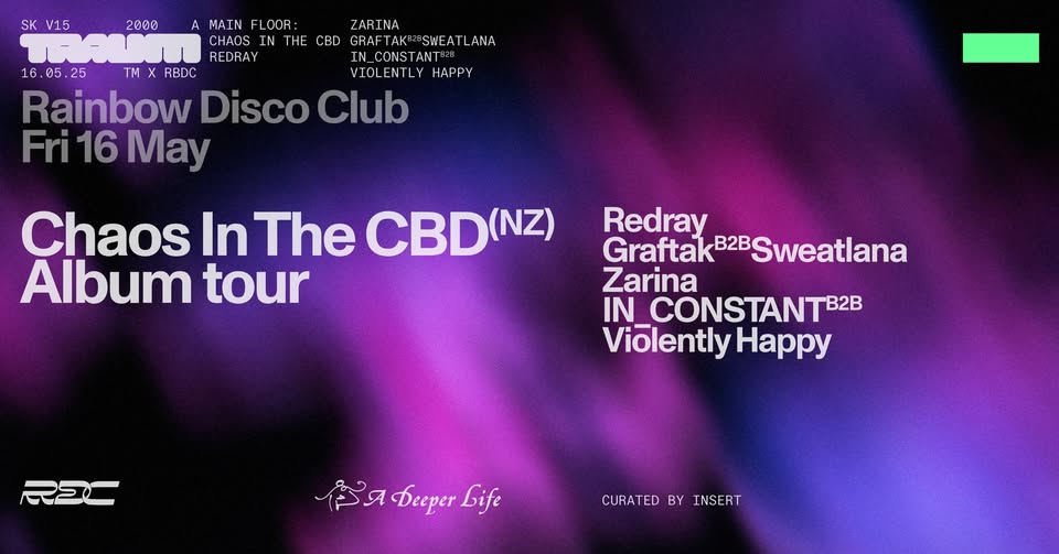 Promo van TRAUM x Rainbow Disco Club (Chaos In The CBD Album Tour), in opdracht van Traum