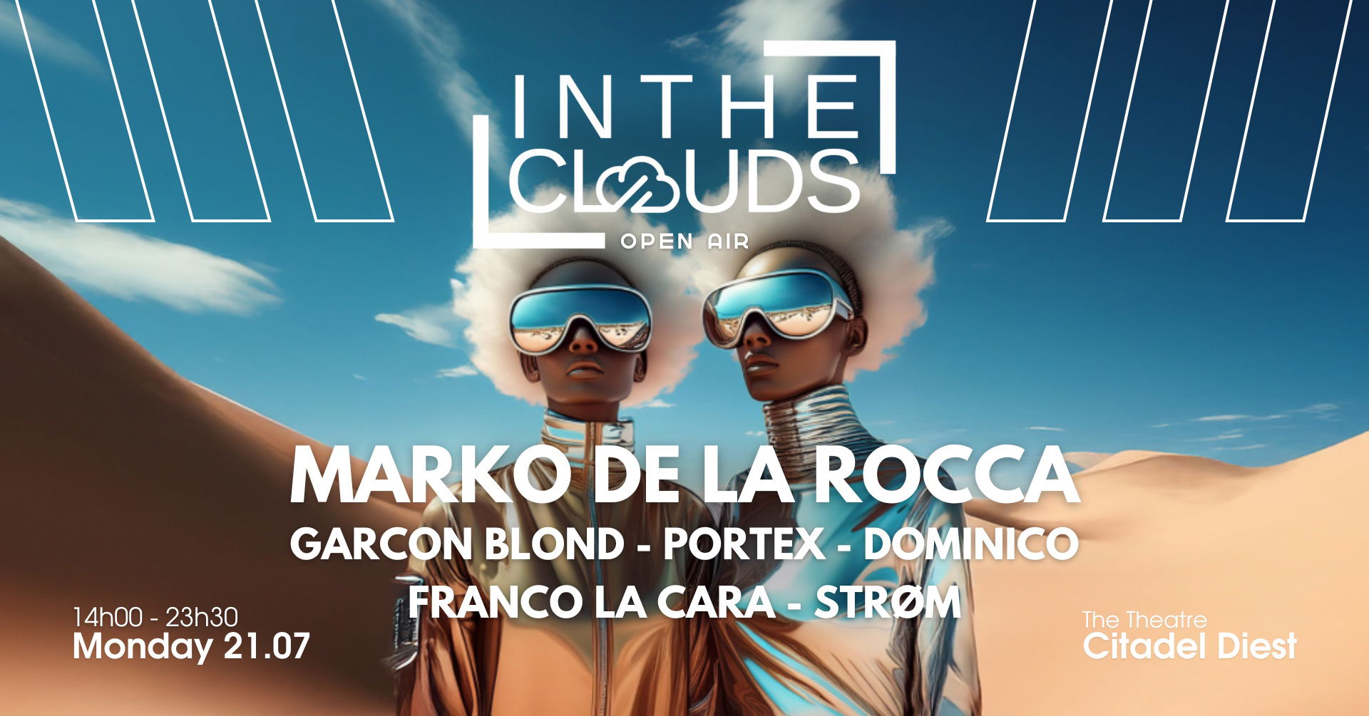 Promo van In The Clouds Open Air II, in opdracht van In The Clouds Events, Garcon Blond en Arne Reynders