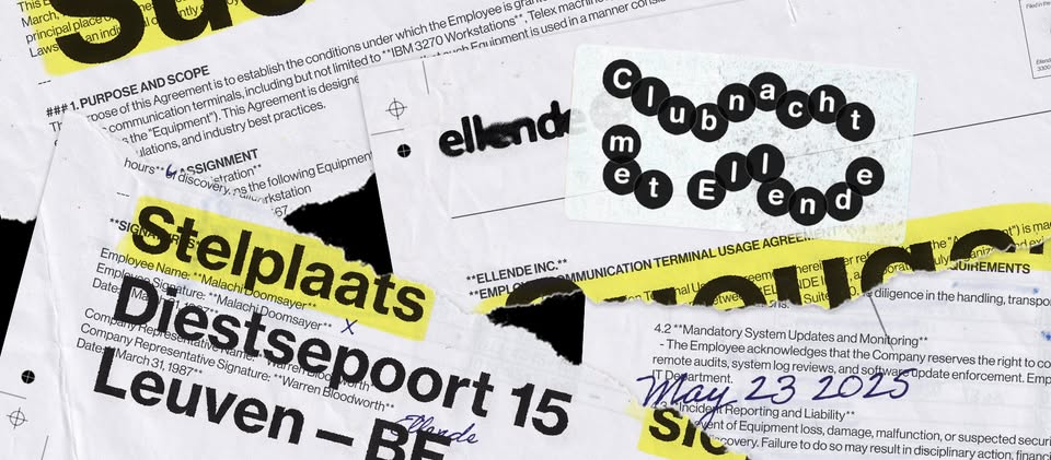 Promo van Clubnacht met Ellende: Sueuga, BOLT RUIN, b—ke b2b nnrmnlg and more, in opdracht van Ellende