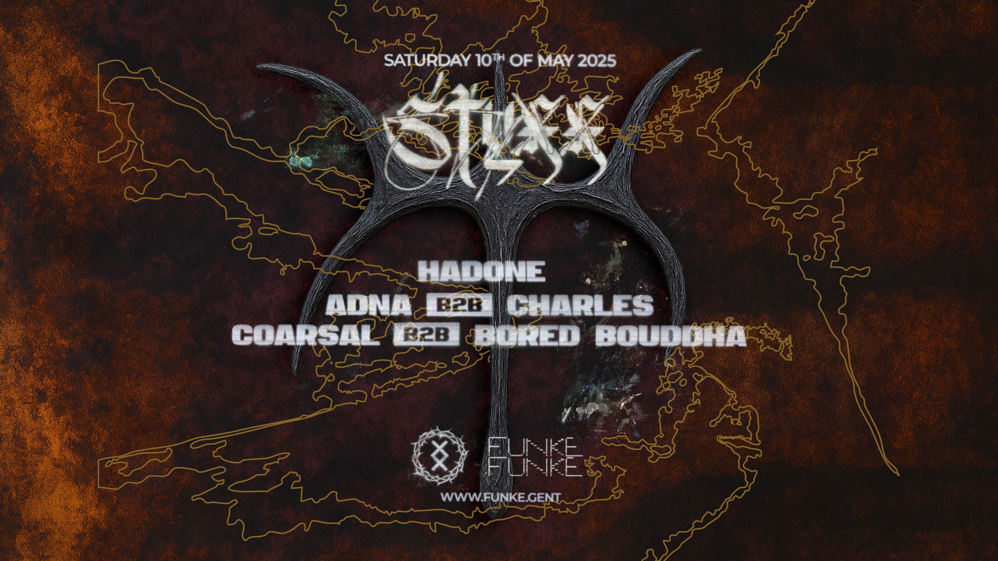 Promo van FUNKE_STYXX w/ Hadone, Bored Bouddha, Coarsal, Charles &amp; ADNA, in opdracht van STYXX en Funke